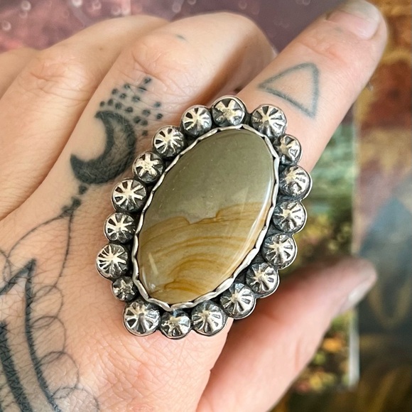Picture Jasper Statement Ring - Picture 1 of 4